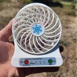 Kablosuz Şarjlı Masa Üstü Mini Renkli Vantilatör - Görsel 4